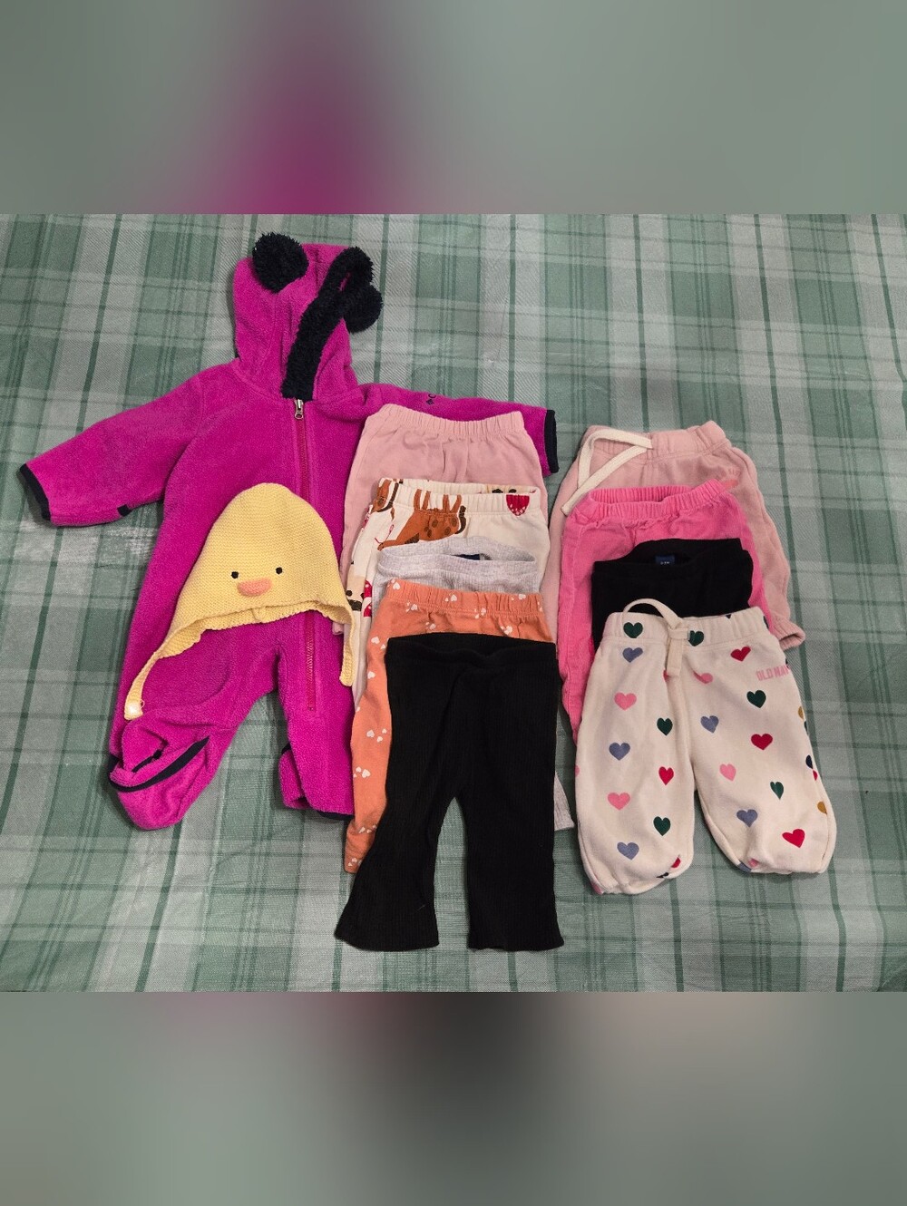 Columbia & Old Navy Baby Girl Bundle Fleece Bunting Pants Hat